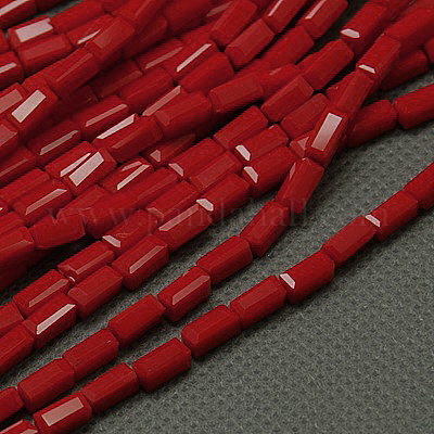 Opaken Glasperlen Stränge&nbsp;EGLA-E008-3x6mm-09-1