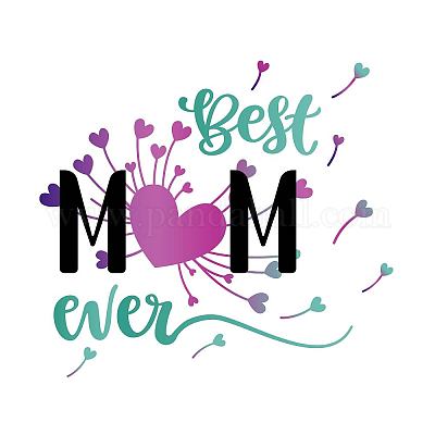Shop SUPERDANT Wall Stickers Best Mom Ever Quote Wall Decals Happy ...