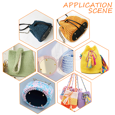 Bag Bottom Shaper DIY Knitting Crochet PU Leather Handbag Purse Base Shaper  with Nail Bottom And Shoulder Strap for Purses Making Supplies - Brown,  Size 