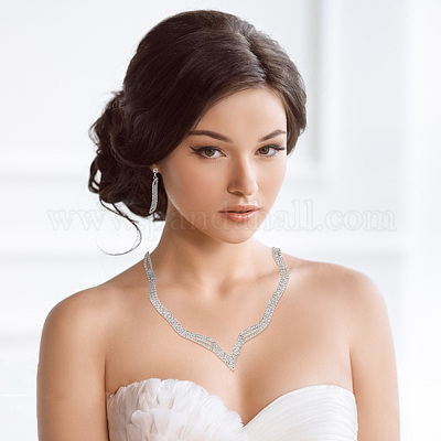 Acquista Set Di Catene Da Sposa In Cristallo Di Lusso, Accessori Per - Foto 11