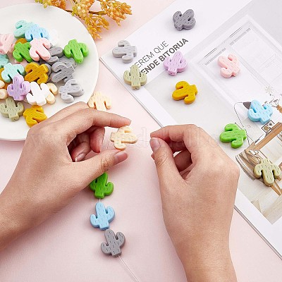 10 perline in silicone a forma di alce colorate miste perline distanziali sfuse in silicone a forma di alce perline sfuse per portachiavi, bracciali, collane, gioielli fai da te, colore casuale