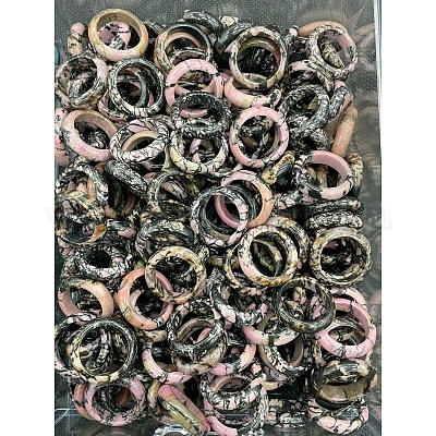 Anneaux de doigts rhodonites naturels&nbsp;WG8089A-16-1