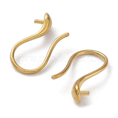 10/20pcs 17mm Hypoallergenic Plastic Earring Hooks With Stainless
