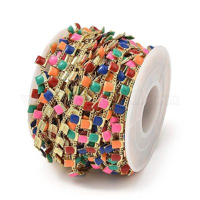 Catene a maglie rettangolari in ottone&nbsp;CHC-C007-03G-01-1