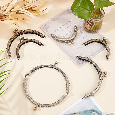 Wholesale PandaHall 6pcs 2 Sizes Purse Clasp Frame 