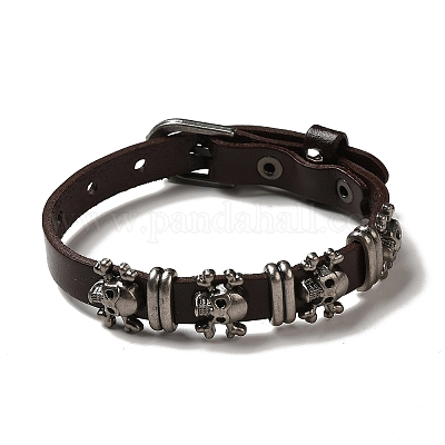 Bracciale rivetti teschio in lega all'ingrosso