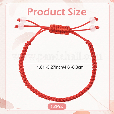 12 Stück geflochtene Nylonschnur-Armbänder&nbsp;BJEW-SP0001-27B-1