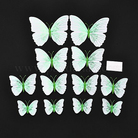ПВХ пластиковые искусственные 3d украшения бабочки DIY-I072-02D-1