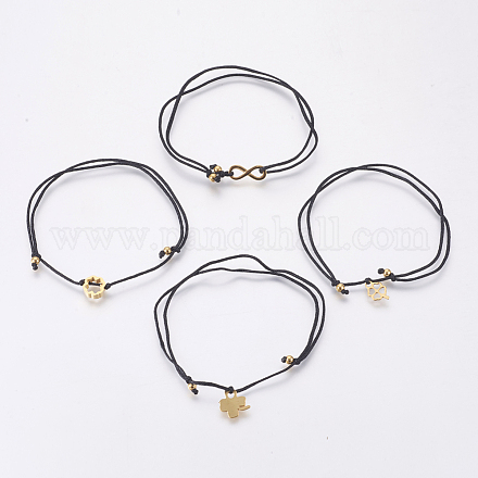Bracelets réglables en plusieurs cordes de nylon BJEW-F354-27G-01A-1
