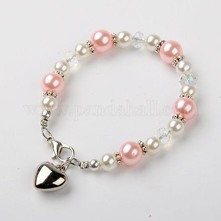 Acrylique imité bracelets de perles pour les enfants BJEW-JB01198-01-1