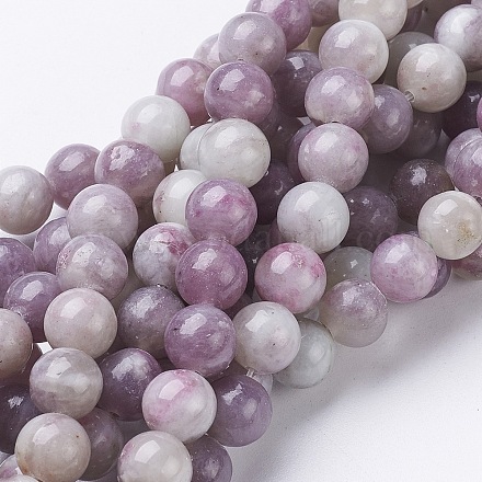 Fili di perle di giada lilla naturale X-GSR8mmC168-1