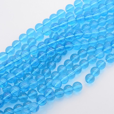 Perles en verre rondes transparentes X-G02Q90N2-1