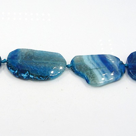 Natural Crackle Agate Beads Strands G-G454-02-1