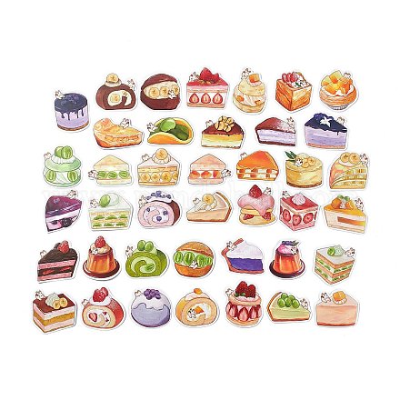 40Pcs 40 Styles Dessert Theme Paper Stickers Sets STIC-P004-17-1