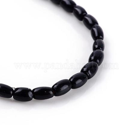 Obsidienne naturelle perles brins G-R356-51-1