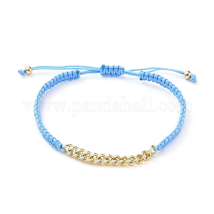 Bracelets de perles de nylon tressés réglables BJEW-JB05697-04-1