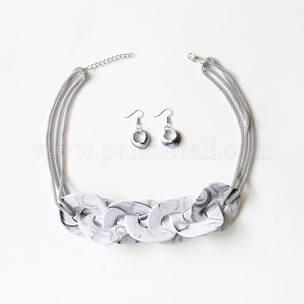 Модные подвесные серьги и ожерелья bib jewerly sets SJEW-L192-24A-1