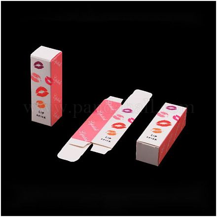 Scatole per imballaggio in carta per rossetto rettangolo CON-WH0070-01C-1