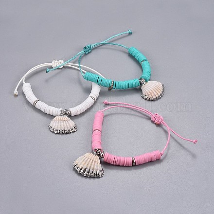 Bracelets tressés en corde de polyester ciré coréen écologiques BJEW-JB04264-M-1