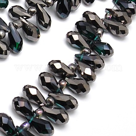 Chapelets de perles en verre électroplaqué EGLA-A001-6x12mm-H26-1