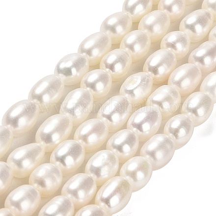 Hebras de perlas de agua dulce cultivadas naturales PEAR-E016-129-1