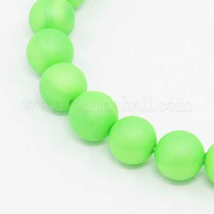 Round Shell Pearl Frosted Beads Strands BSHE-I002-4mm-02-1