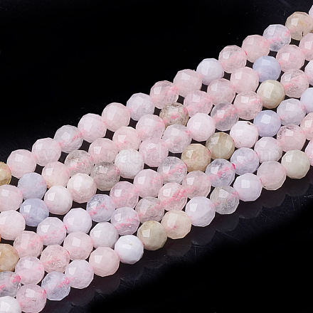 Chapelets de perles en morganite naturelle G-Q961-28-1