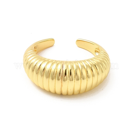 Стеллажное покрытие латунный круассан открытое манжетное кольцо для мужчин и женщин RJEW-D076-06G-1