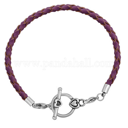 Braided Leather Cord Bracelet Makings MAK-M021-10-A-1