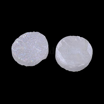 Galvanisieren drusy natürlichen Kristall Cabochons G-L047-25mm-05-1