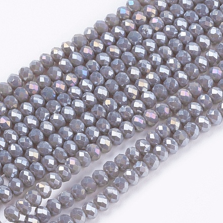 Chapelets de perles en verre électroplaqué X-GLAA-F076-FR02-1