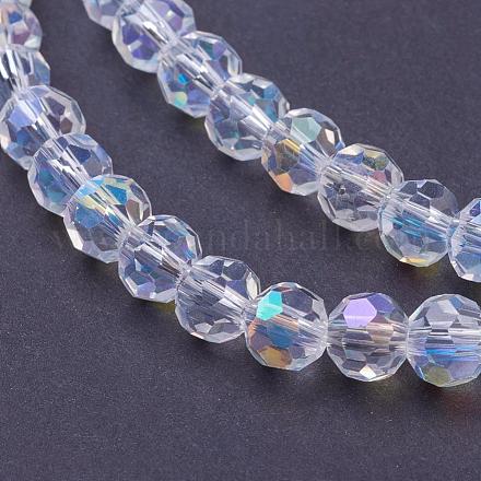 Chapelets de perles en verre électroplaqué EGLA-J042-6mm-AB03-1