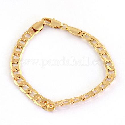 Brass Curb Chain Bracelet Making MAK-R007-24cm-KC-1