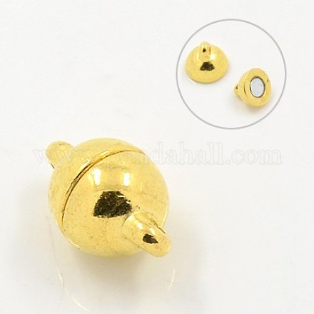 Zinc Alloy Magnetic Clasps for Jewelry Making PALLOY-K070-8mm-G-LF-1