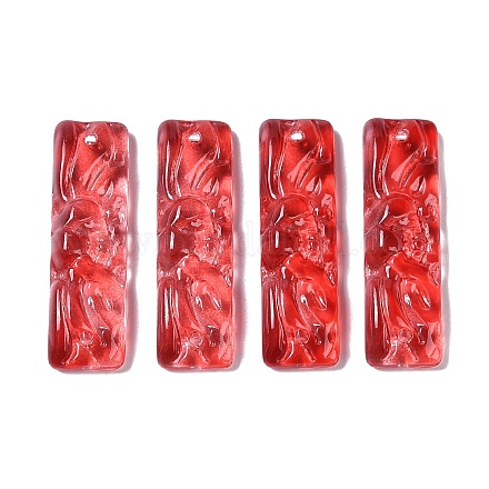 Pendentifs en verre de peinture de cuisson&nbsp;GLAA-S202-16G-1