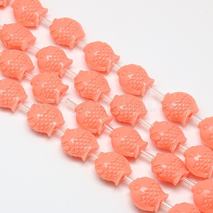 Synthetic Gemstone Coral Beads Strands CORA-L026-08-1