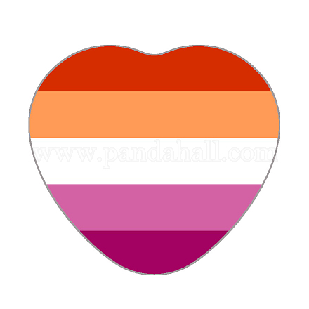 Spilla cuore bandiera orgoglio arcobaleno GUQI-PW0001-030C-1