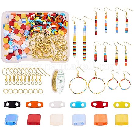 DIY Beads Drop Earring Making Kit DIY-SZ0007-94-1