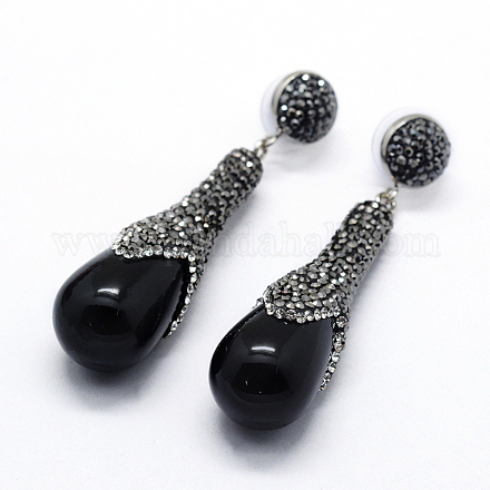 Orecchini pendenti con perle a conchiglia EJEW-K070-17A-NR-1