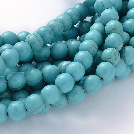 Chapelets de perles en turquoise synthétique TURQ-S192-18mm-2-1