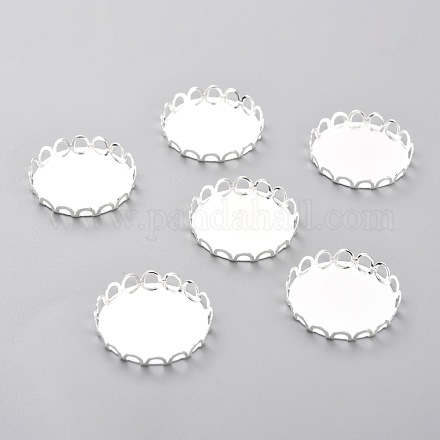 304 Stainless Steel Cabochon Settings STAS-Y001-09C-S-1