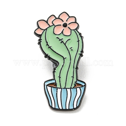 Spille smaltate con cactus e fiori JEWB-P021-B04-1