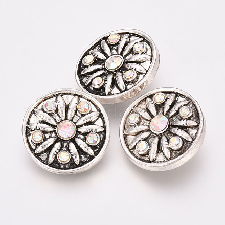 Alloy Rhinestone Snap Buttons SNAP-S009-003-1