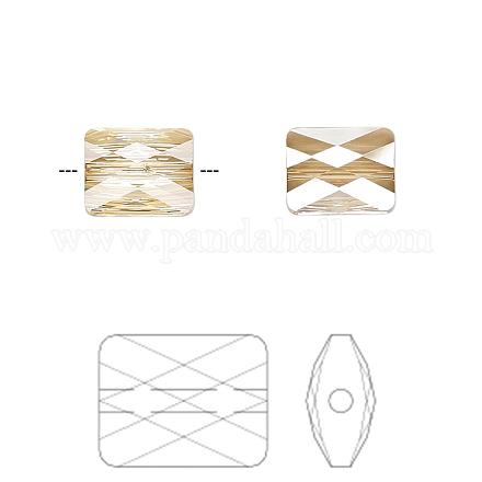 Austrian Crystal Rhinestone Beads 5055-10x8-001GSHA(U)-1
