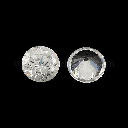 Diamante en forma de circonio cúbico espalda cabujones X-ZIRC-R004-6mm-01-1
