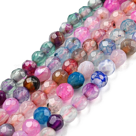 Chapelets de perles d'agate naturelle G-Q1000-01-1