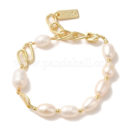 Pulseras de perlas naturales BJEW-C051-02G-1