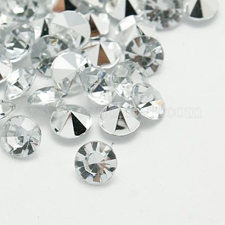 Imitación Taiwan acrílico Diamante de imitación señaló espalda cabochons GACR-A003-4.5mm-01-1