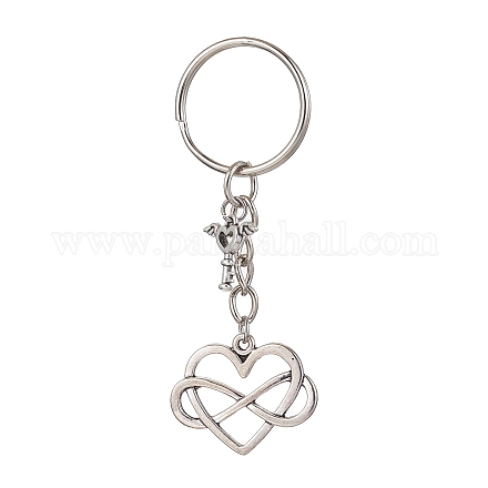 Schlüsselanhänger mit Anhänger aus Herzlegierung zum Valentinstag KEYC-JKC00625-05-1