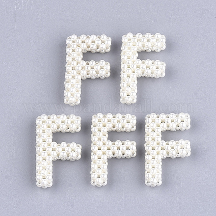 Handmade abs пластик имитация жемчужина тканые бисер FIND-T039-18-F-1